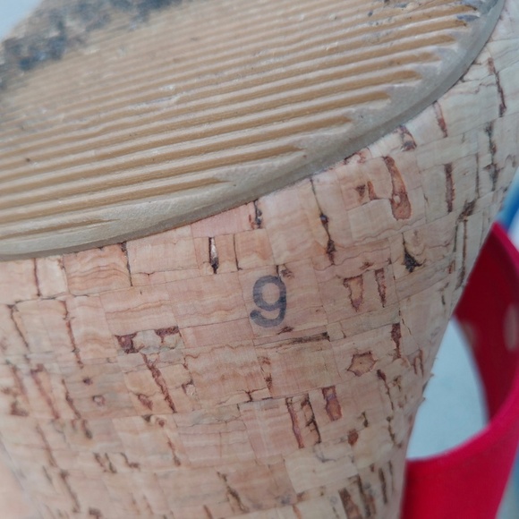 Betsey Johnson Polka Dots Cork Stiletto Peep Toe - Picture 8 of 8